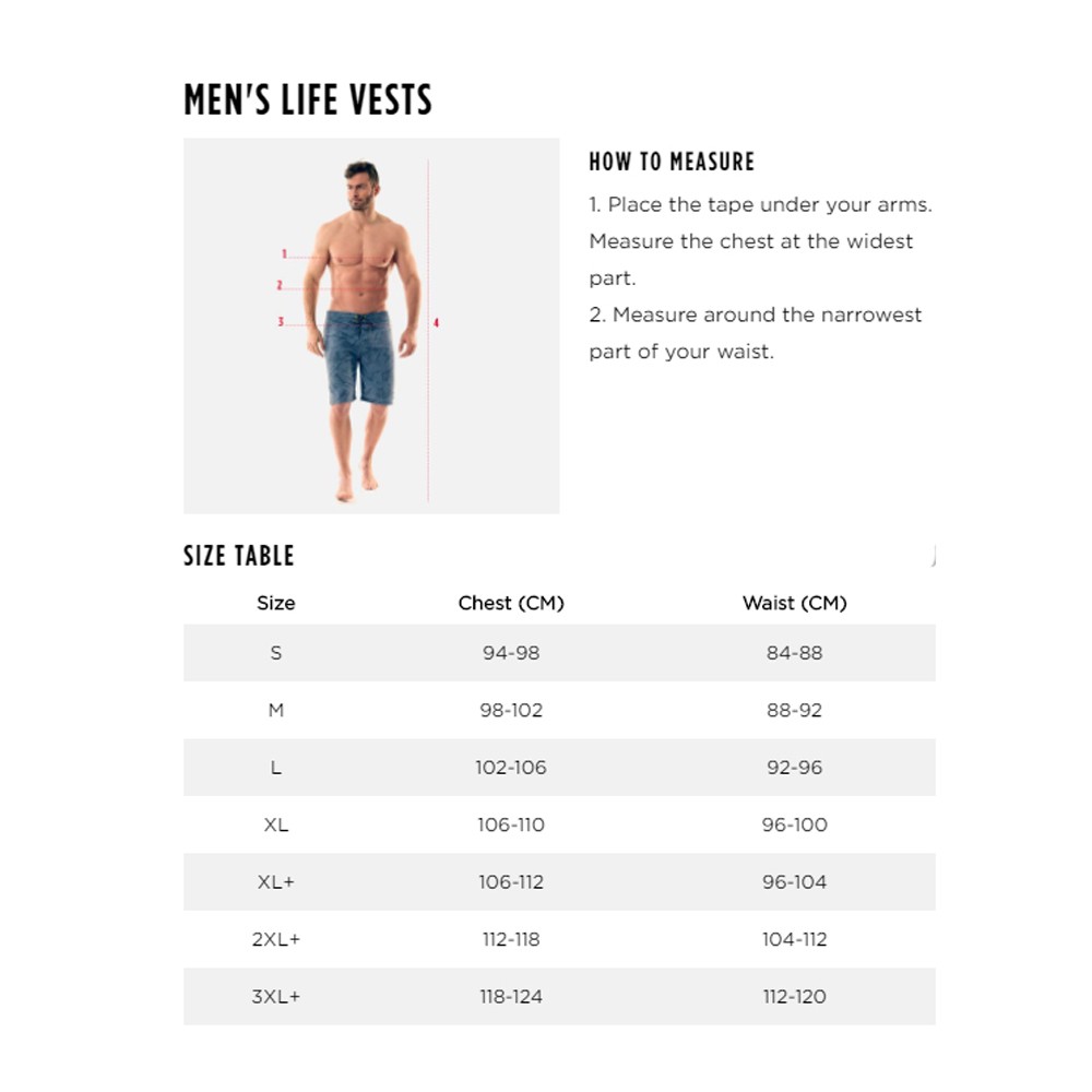 Mens Neoprene Ski Life Vest
