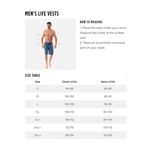 Mens Neoprene Ski Life Vest