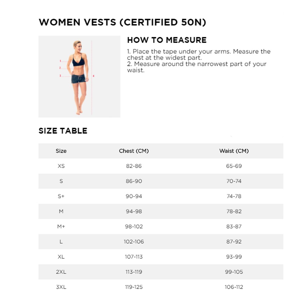 Womens Neoprene Ski Life Vest
