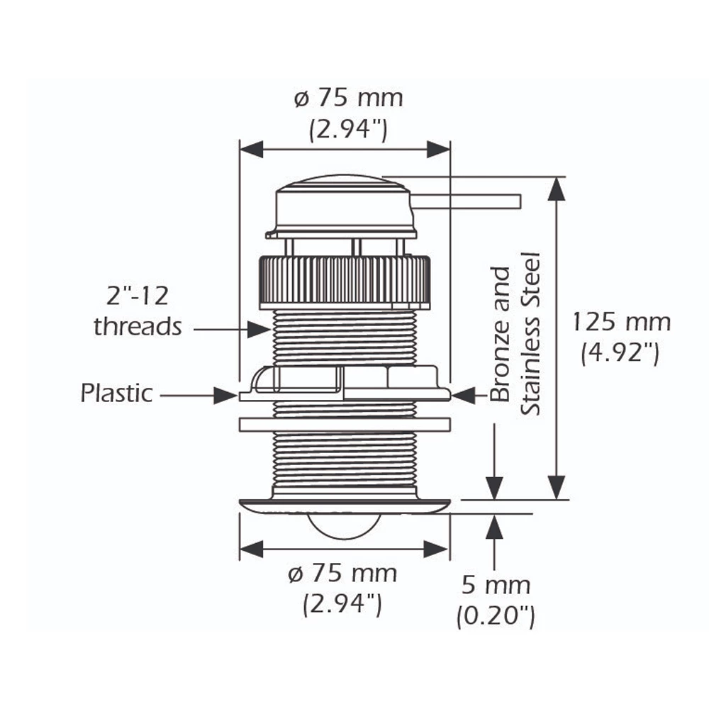 DST810 Plastic 235KHz NMEA 2000 Triducer