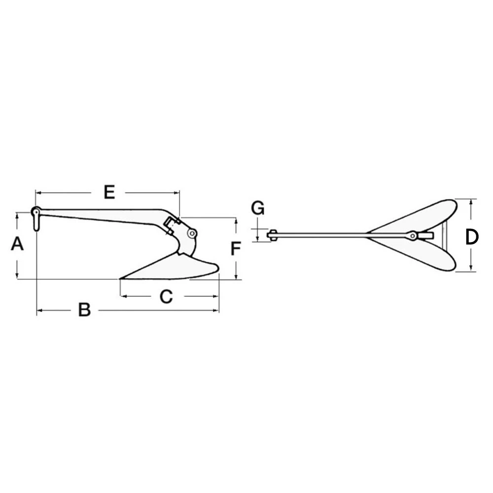  Plough Anchor Galvanised Steel Various Sizes