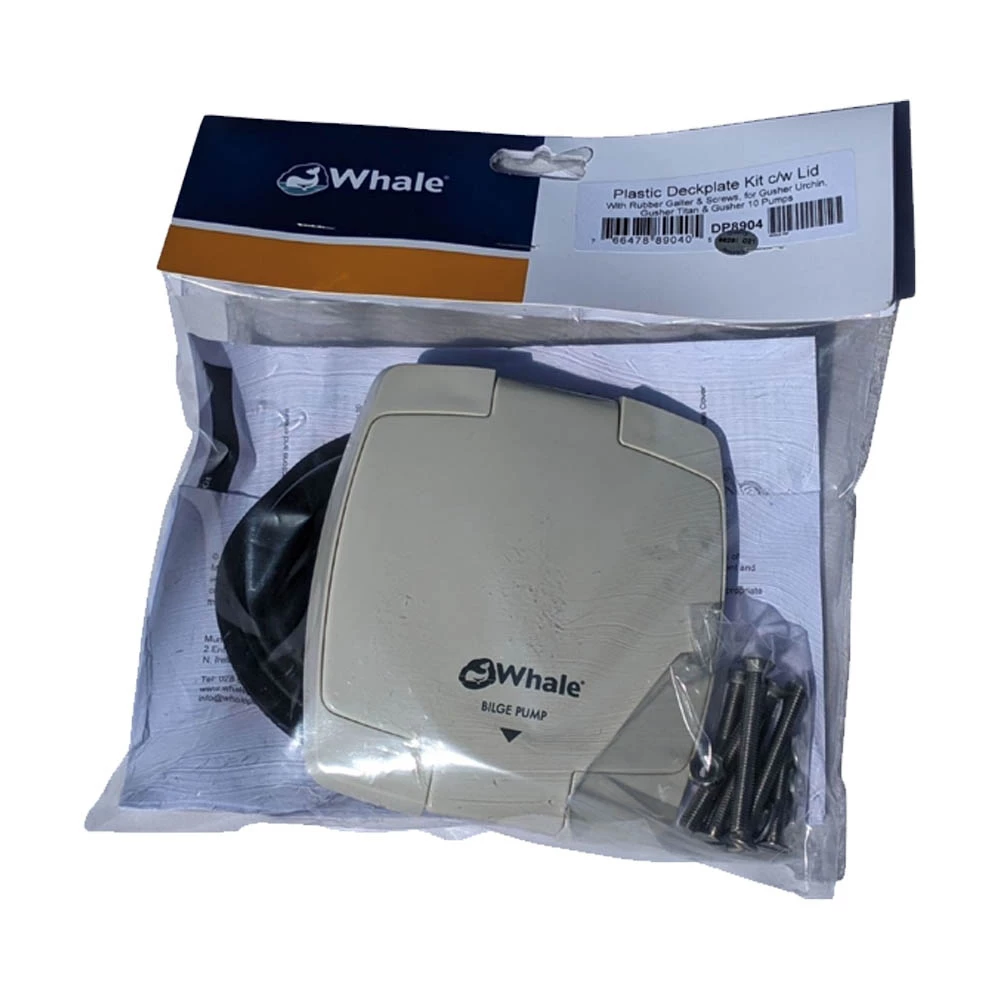 Whale Plastic Deckplate Kit - Lid Gaiter & Screws