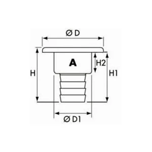 Plastimo Chrome Deck Filler Fuel 