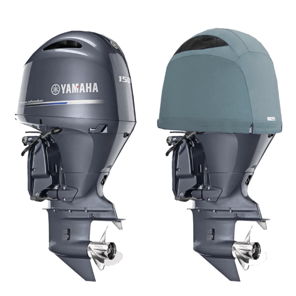 Oceansouth Fitted Outboard Motor Cover - Yamaha F150-200hp 4 Cyl 4S 2.8L 2015 on
