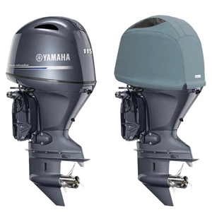 Oceansouth Fitted Outboard Motor Cover - Yamaha 115-130hp 4 Cyl 4S 1.8L 2014 on 