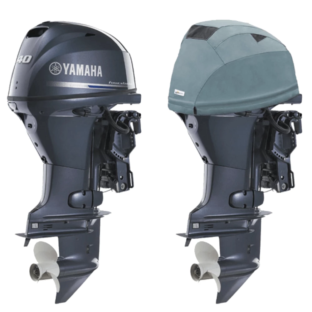 Oceansouth Fitted Outboard Motor Cover - Yamaha F30-40hp 3 Cyl 4-Stroke 747cc 2009 on 
