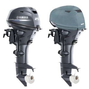 Force 4 Fitted Outboard Motor Cover - Yamaha F25CGhp 2 Cyl 4S 432cc 2017 on 