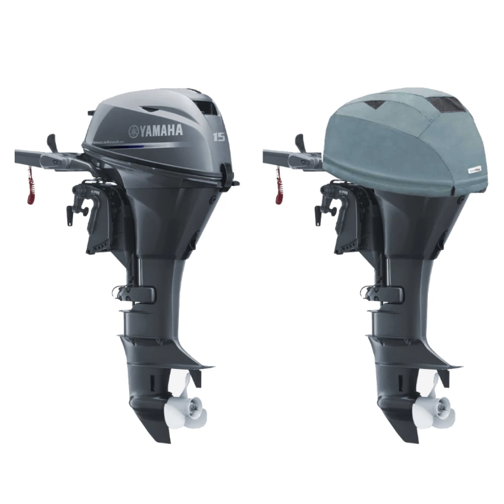 Oceansouth Fitted Outboard Motor Cover - Yamaha F15C-F20Bhp 2 Cyl 4S 362cc 2007 on
