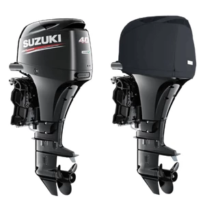 Oceansouth Fitted Outboard Motor Cover - Suzuki DF40-60Ahp 3 Cyl 4-Stroke 2010 on Black