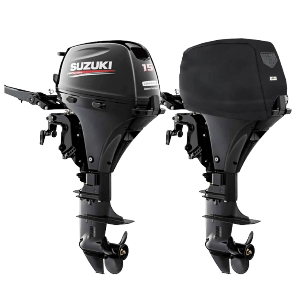Oceansouth Fitted Outboard Motor Cover - Suzuki DF15-20Ahp 2 Cyl 4-Stroke 327cc 2012 on 