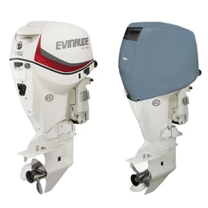 Oceansouth Fitted Outboard Motor Cover - Evinrude 90-130hp E-TEC-V4 1.7L 2005 on