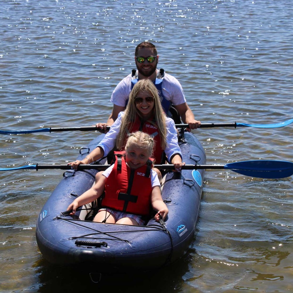 Seago Vancouver 2 Person Inflatable Kayak Navy Blue