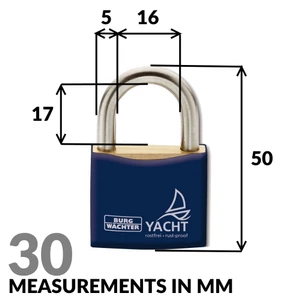 Burg Wachter Marine Rustproof Yacht Padlock 
