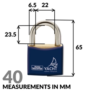Burg Wachter Marine Rustproof Yacht Padlock 