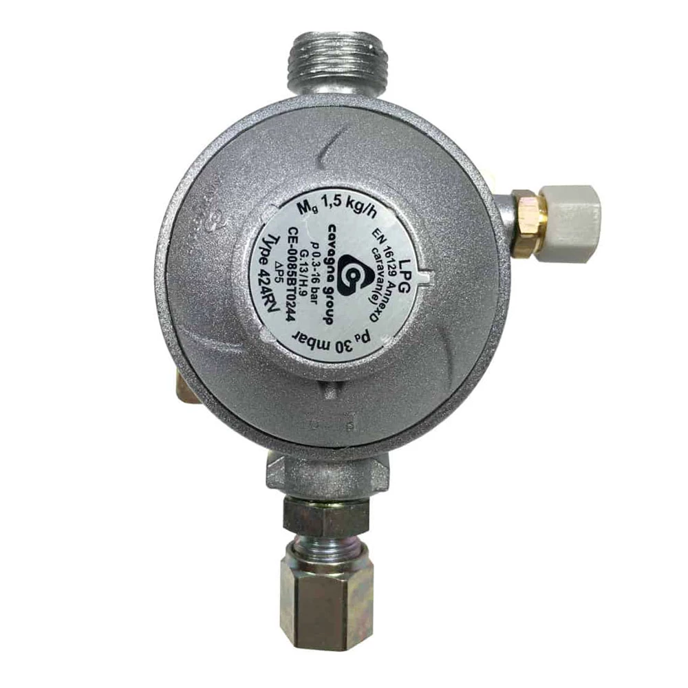 Gaslow Copper Gas Regulator & Stainless Steel Hose System