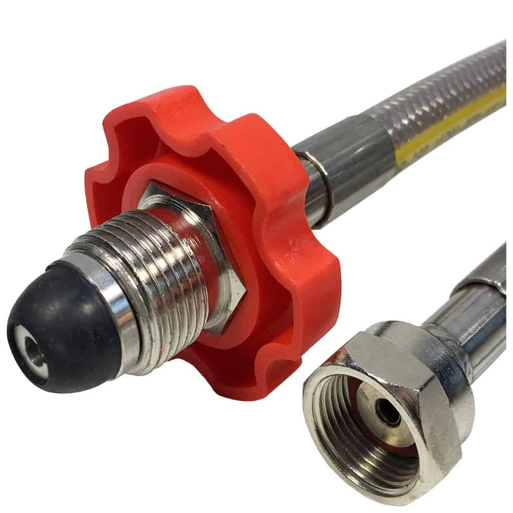 Copper Gas Regulator & Stainless Steel Hose System