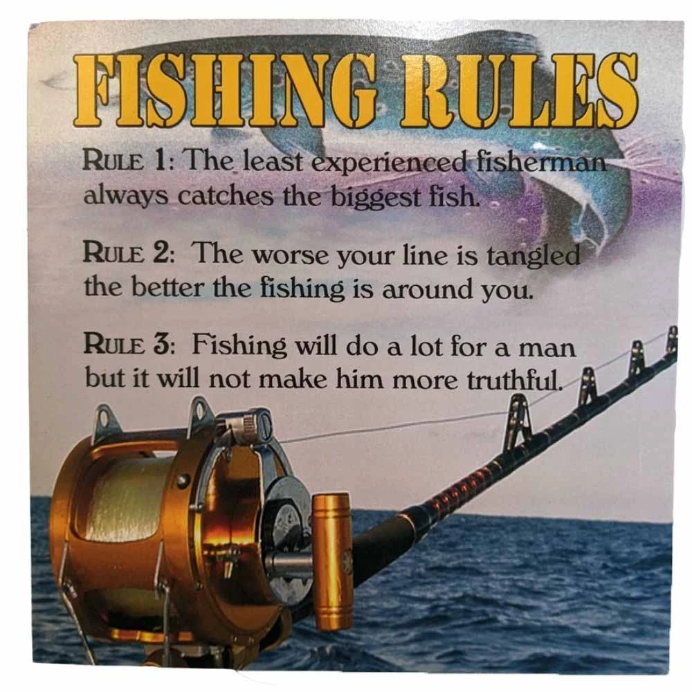 Force 4 Fishy Tales Card - Fishing Rules 