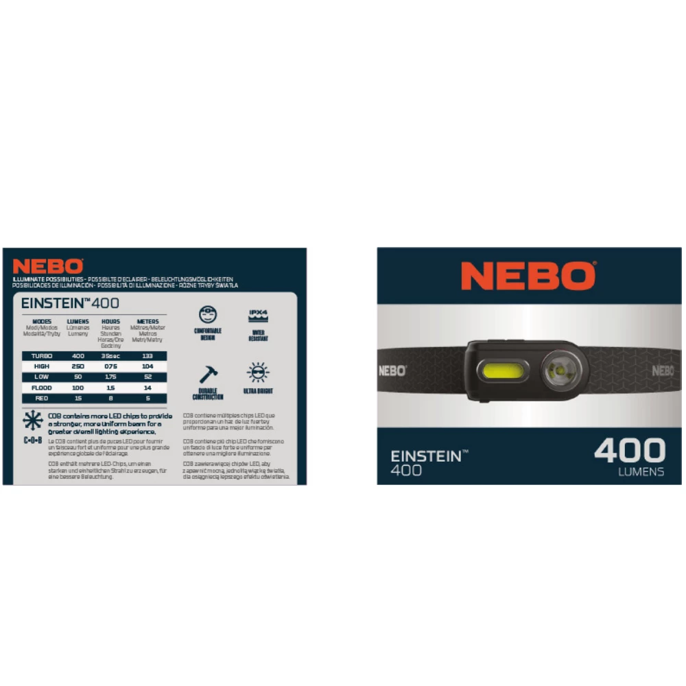 Einstein 400 Rechargeable LED Head Torch