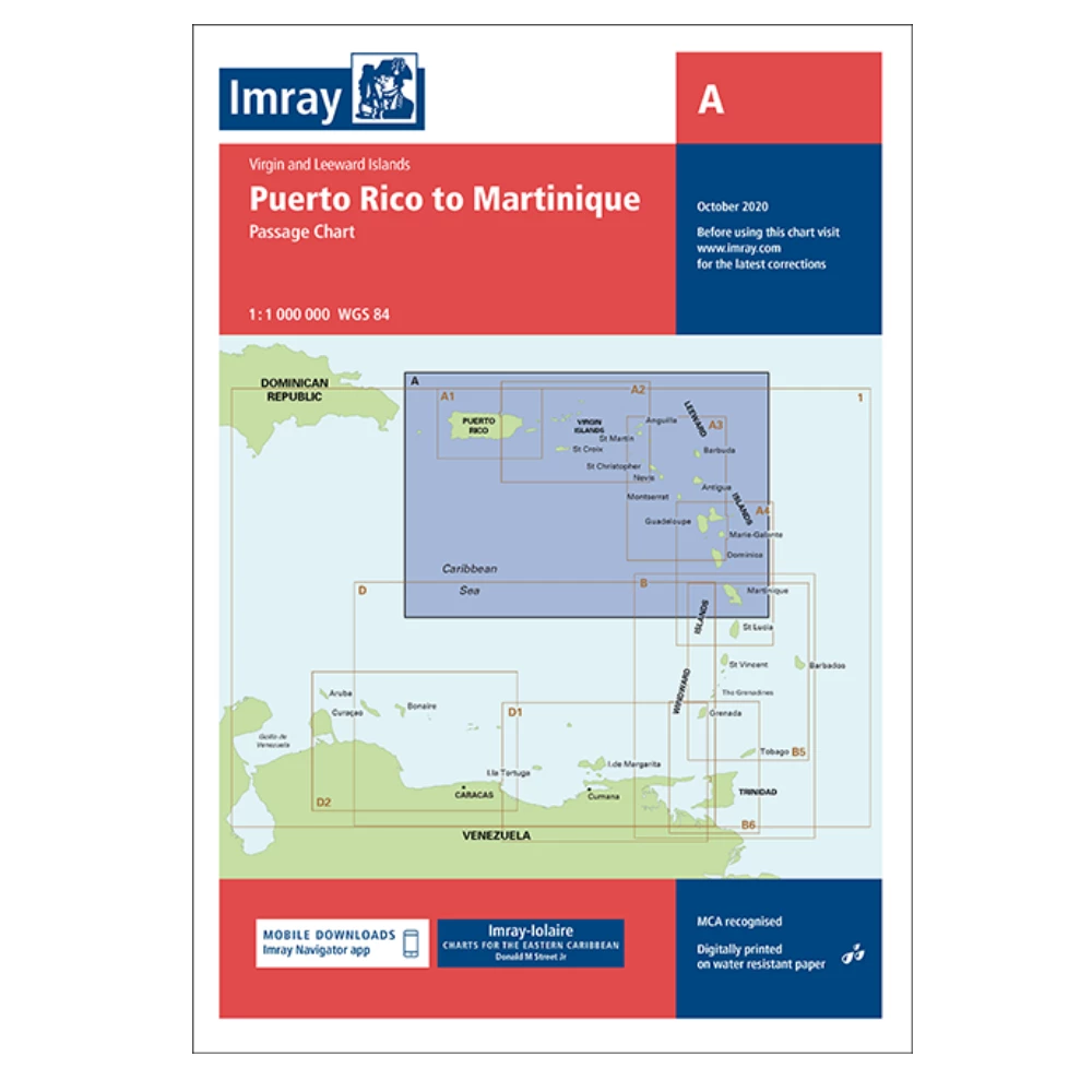 Imray Chart - Puerto Rico to Martinique 