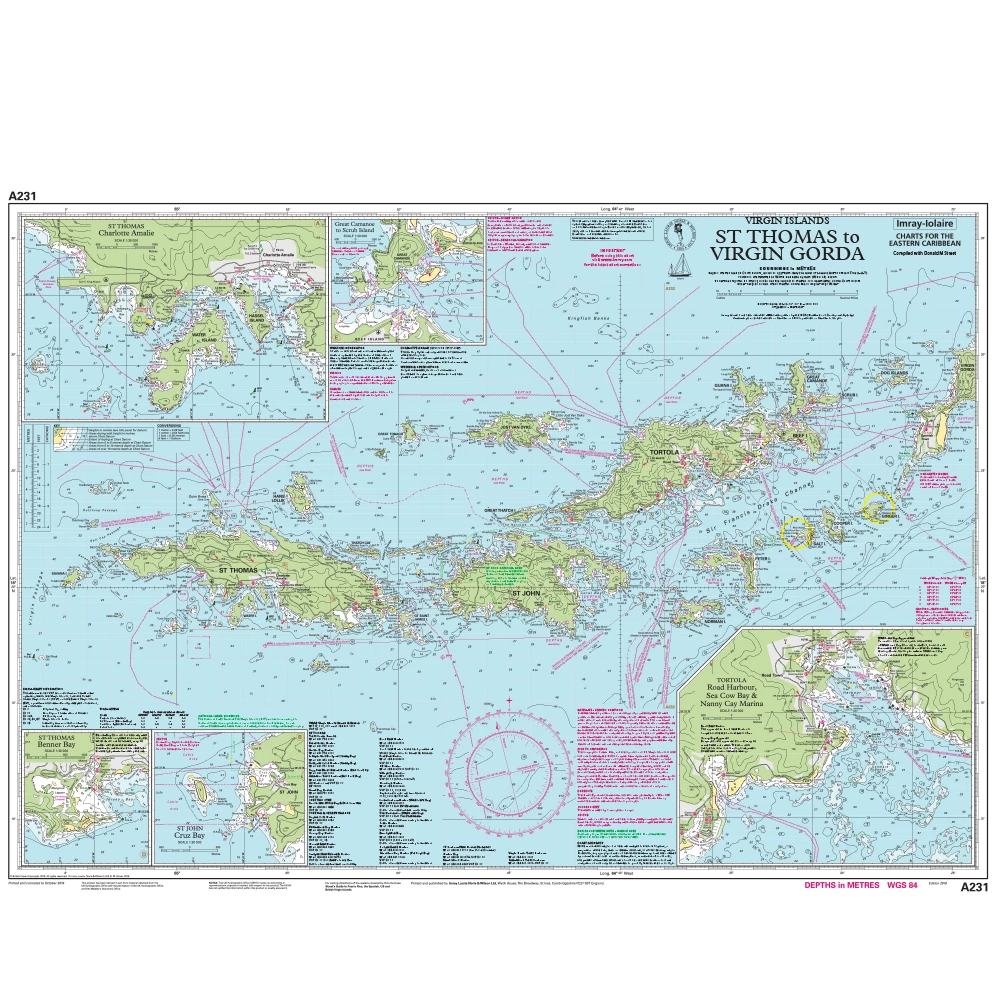Chart - Virgin Islands StThomas to Virgin Gorda
