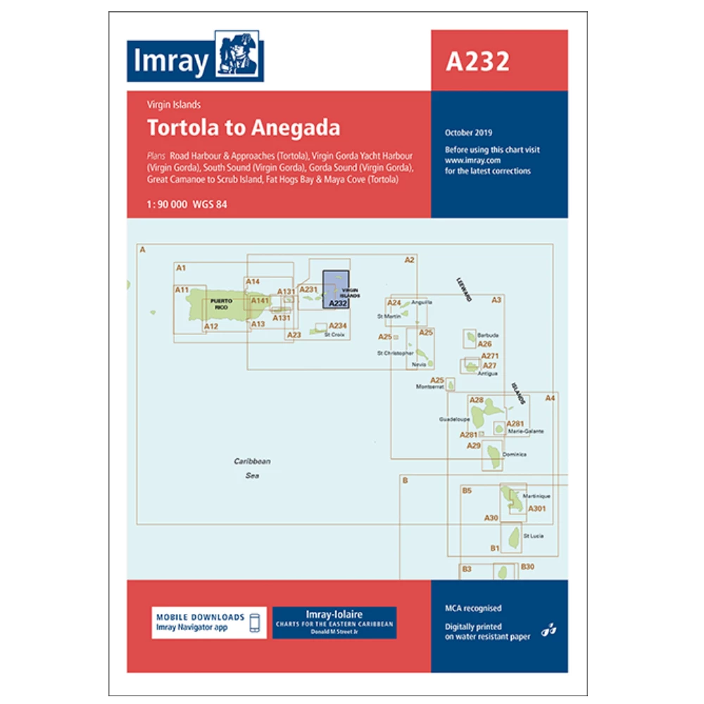 Imray Chart - Virgin Islands Tortola to Anegada 
