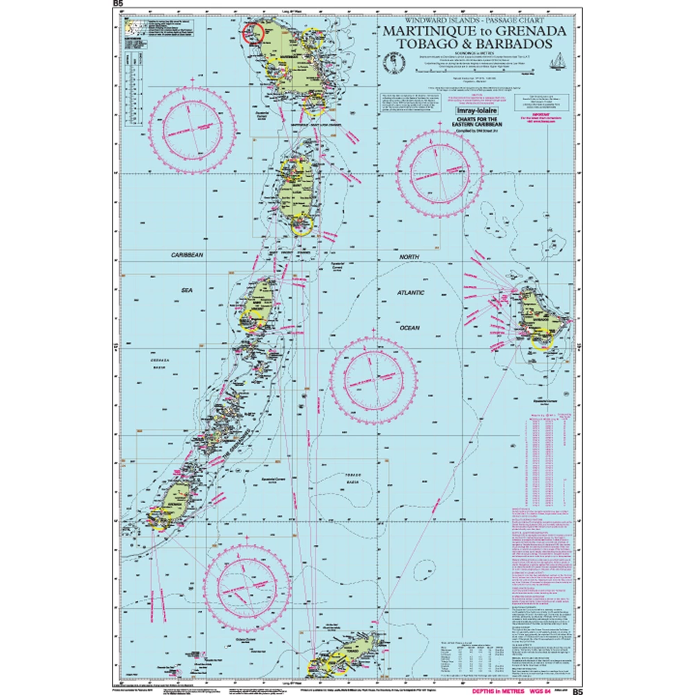 B5 Martinique to Tobago and Barbados Passage Chart