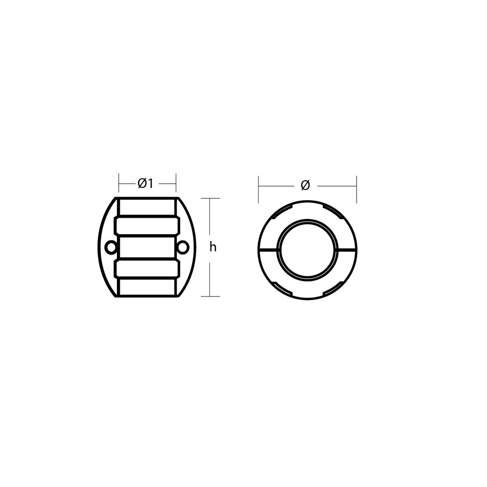 Zinc Shaft Anode 1-1/2