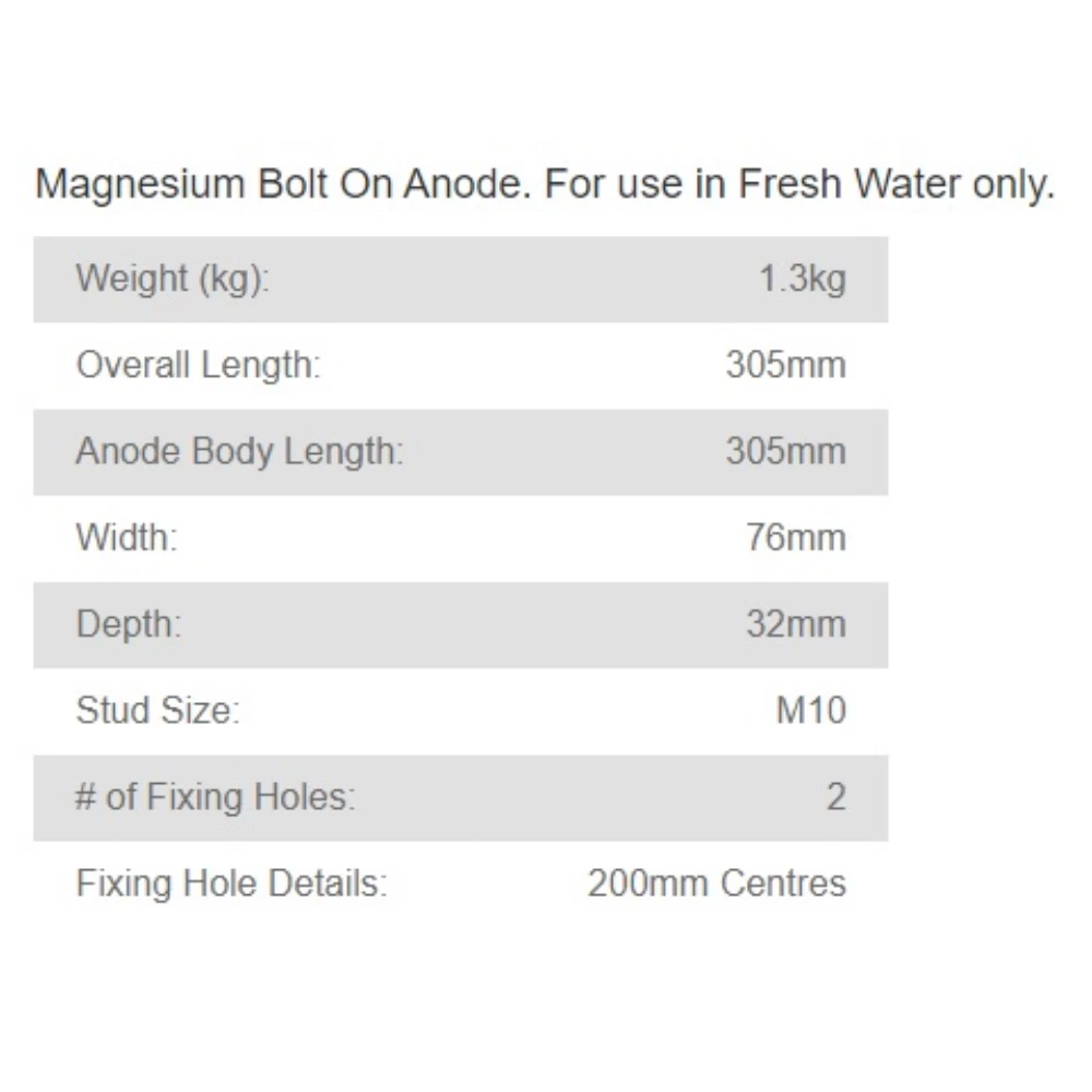 MD78B Magnesium Anode