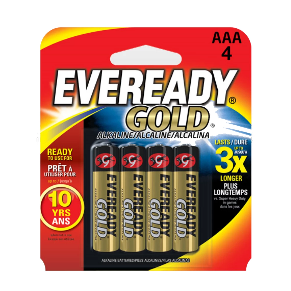  AAA Gold Batteries - 4 Pack