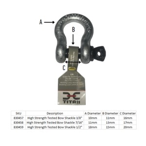 High Strength Tested Bow Shackle