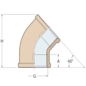 Guidi Bronze 45 Degree Elbow F-F 