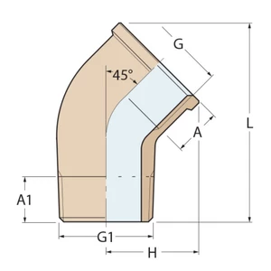 Guidi Bronze 45 Degree Elbow M-F 