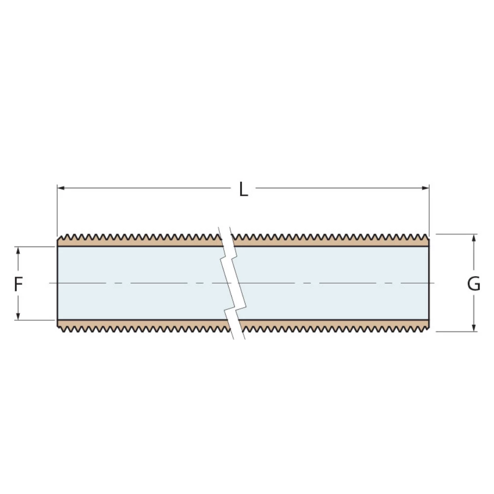 Bronze Threaded Tube