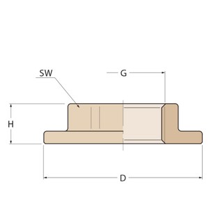 Bronze Flanged Lock Nut Heavy Series 