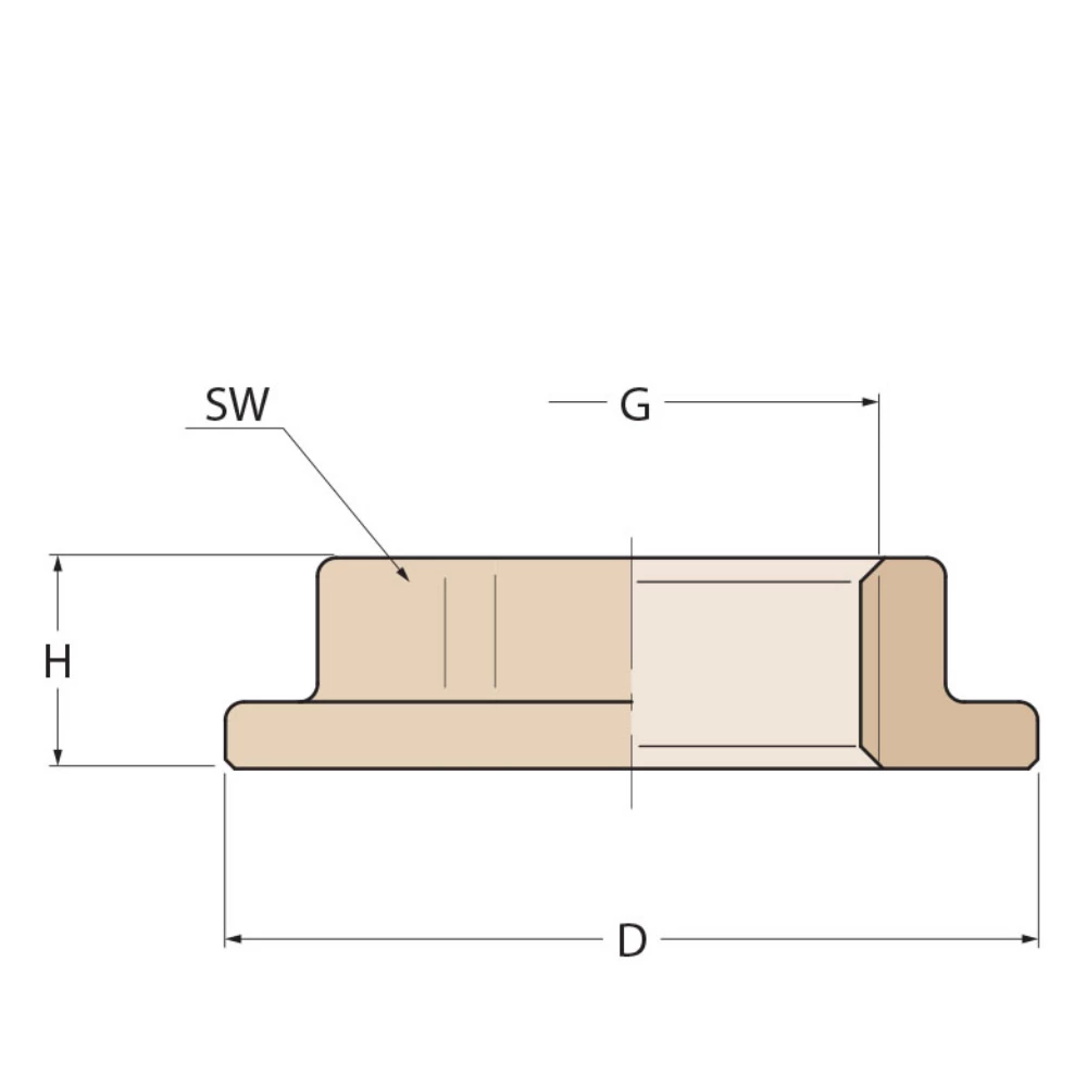 Bronze Flanged Lock Nut