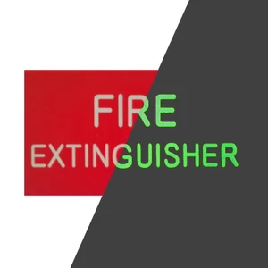 Glowfast Luminous Fire Extinguisher Sticker 