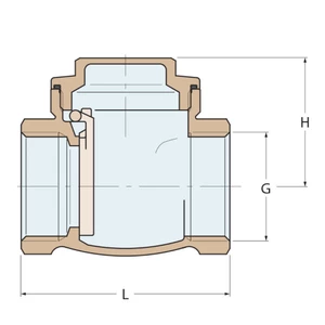 Guidi Brass/Bronze Swing Check Valve Metal Tightness