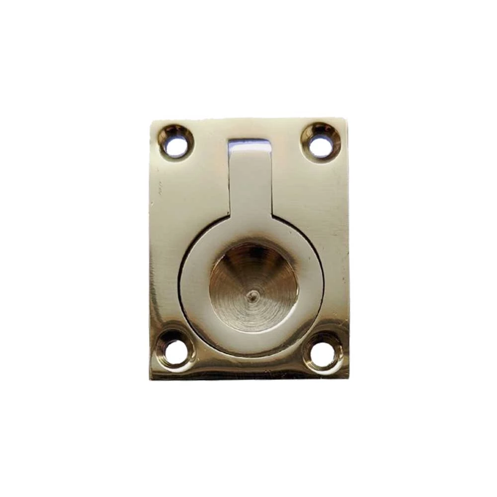 Rectangular Flush Brass Lifting Ring 1.5"