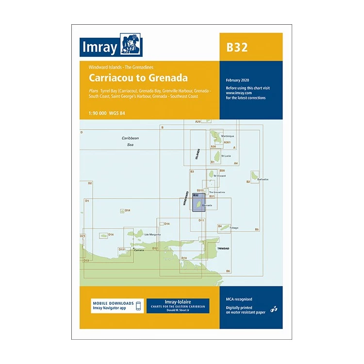 Imray B32 Carriacou to Grenada 