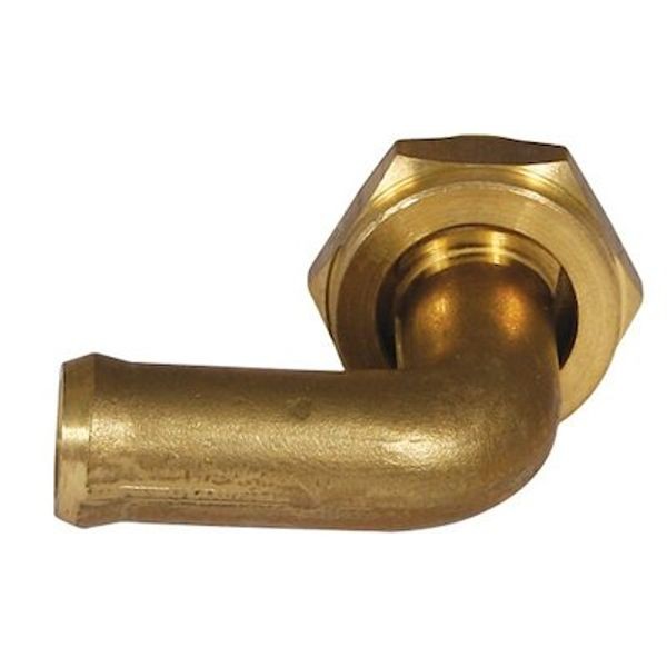 Brass 90 Degree Cap & Hose Tail 1/2" BSP Female - 1/2" Hose