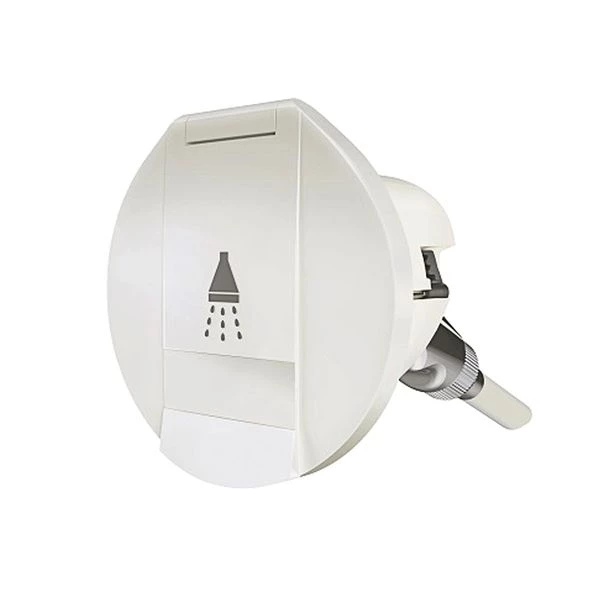 Plastimo EZ Water Housing White Showerhead with Round Cover 