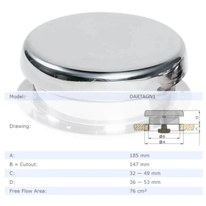 Vetus D'Artagnan Stainless Steel Vent 