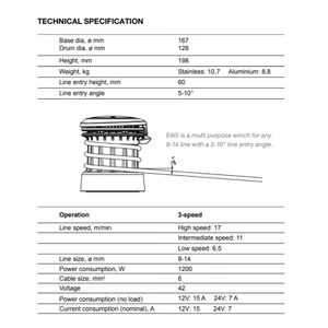 Selden E40i Alloy Winch