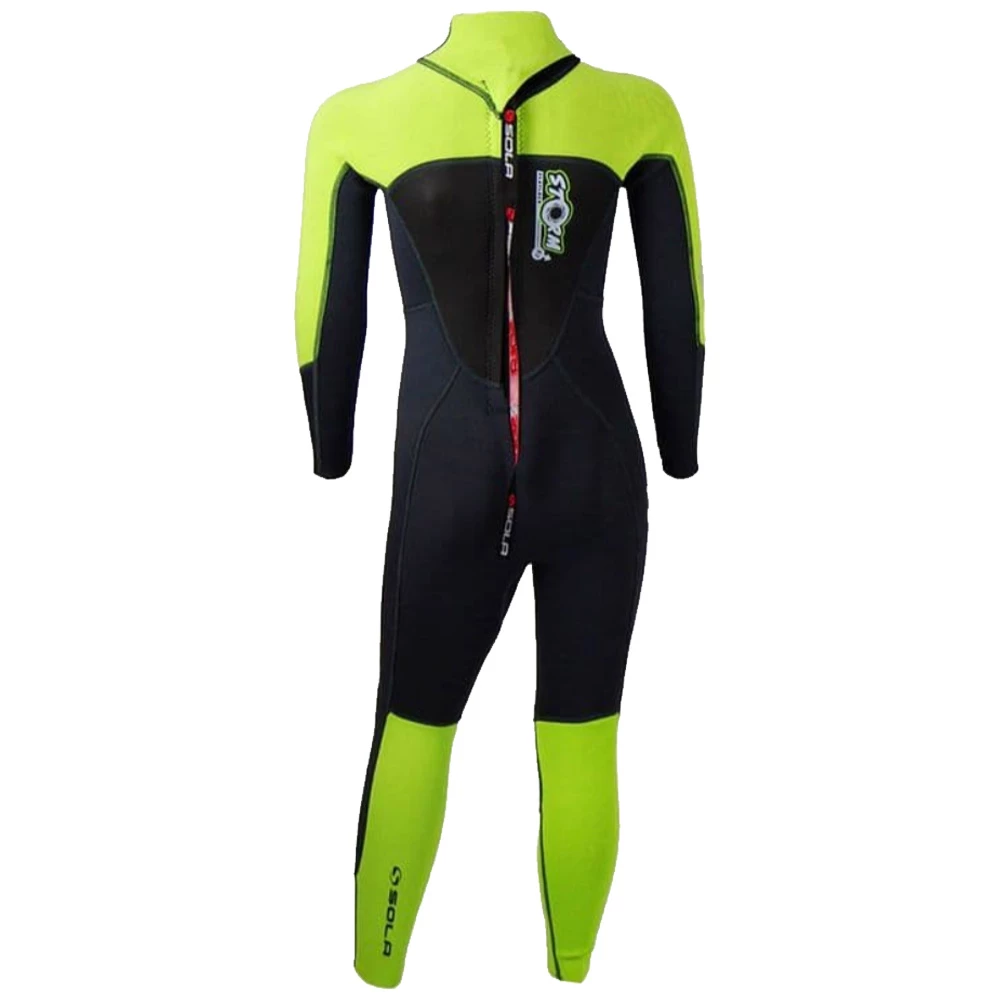 Kids Storm 3/2mm Wetsuit Lime/Navy