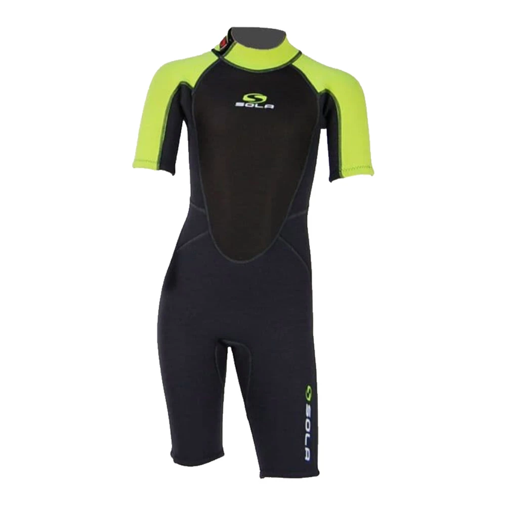 SOLA Kids Storm Shorty 3/2mm Wetsuit Navy/Lime