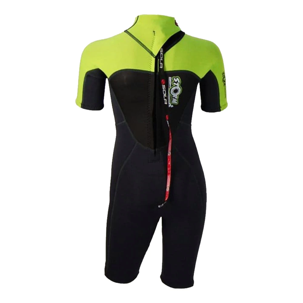Kids Storm Shorty 3/2mm Wetsuit Navy/Lime