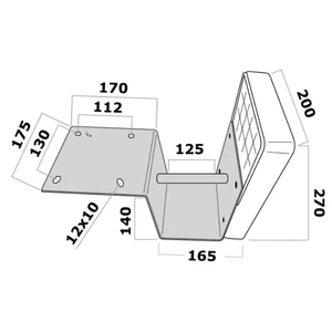 Osculati Bathing Platform Outboard Engine Bracket