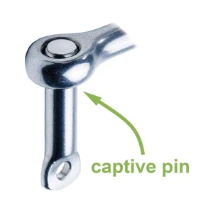 Wichard Stainless Steel Captive Pin Long D Shackle 