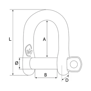 Wichard Captive Pin D Shackle 