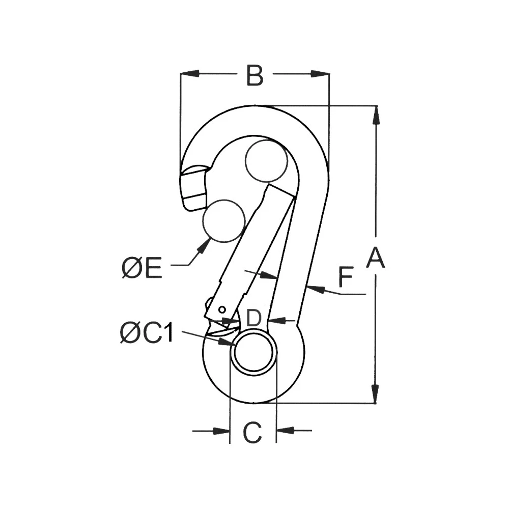 Carbine Hook Tested with Eye